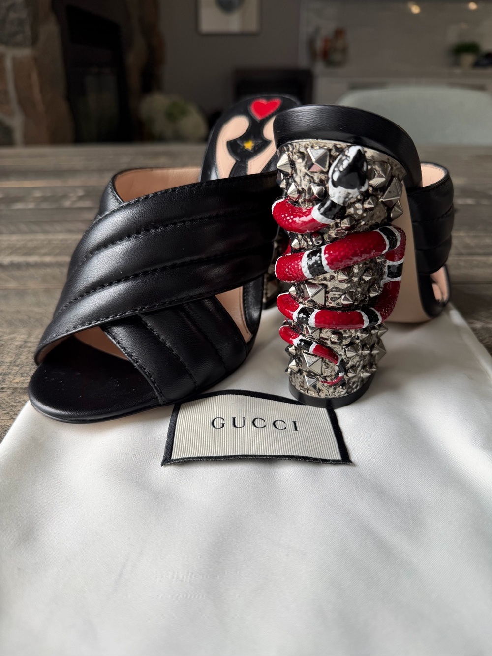 Gucci Webby Kingsnake Slide Sandals